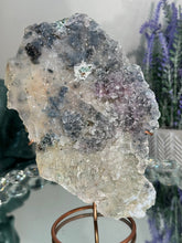 Load image into Gallery viewer, Blue green and white Flower amethyst 2920
