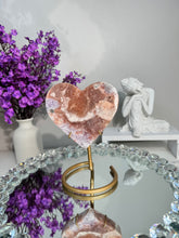 Load image into Gallery viewer, Pink Amethyst heart with amethyst 2885
