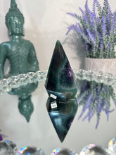 Load image into Gallery viewer, amethyst pendulum with agate and green jasper 2869
