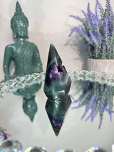 Load image into Gallery viewer, amethyst pendulum with agate and green jasper 2869
