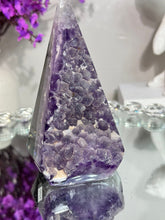 Load image into Gallery viewer, Sugar amethyst pendulum with agate sugar druzy amethyst 2871
