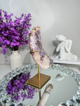 Load image into Gallery viewer, Druzy Pink Amethyst moon with amethyst 2904
