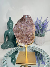 Load image into Gallery viewer, amethyst cluster with black agate banding 2829
