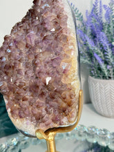 Load image into Gallery viewer, amethyst cluster with black agate banding 2829
