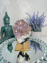 Load image into Gallery viewer, amethyst cluster with black agate banding 2832
