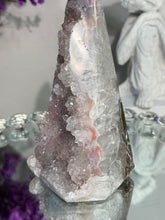 Load image into Gallery viewer, Light pink rainbow amethyst pendulum 2917
