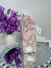 Load image into Gallery viewer, druzy pink amethyst tower with amethyst 2906
