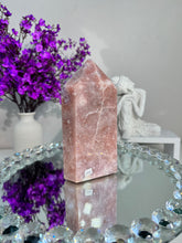 Load image into Gallery viewer, druzy pink amethyst tower with amethyst 2906
