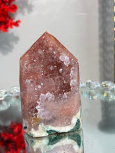 Load image into Gallery viewer, druzy pink amethyst tower with amethyst 2924
