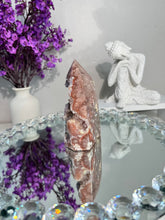 Load image into Gallery viewer, Red druzy pink amethyst tower with amethyst 2926
