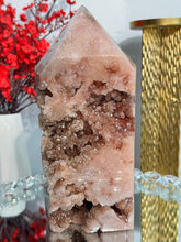 Load image into Gallery viewer, Druzy pink amethyst tower 2945
