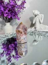 Load image into Gallery viewer, Druzy pink amethyst tower with amethyst  2951
