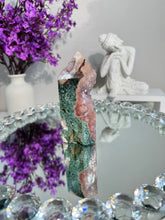 Load image into Gallery viewer, Druzy pink amethyst tower with amethyst and jasper 2951
