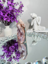 Load image into Gallery viewer, Druzy pink amethyst tower with amethyst and jasper 2951
