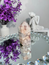 Load image into Gallery viewer, Druzy pink amethyst tower with quartz  2950
