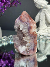 Load image into Gallery viewer, Druzy pink amethyst tower with amethyst  2950
