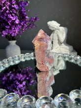 Load image into Gallery viewer, Druzy pink amethyst tower with amethyst  2950
