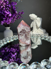 Load image into Gallery viewer, Druzy pink amethyst tower with amethyst  2950
