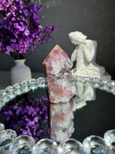 Load image into Gallery viewer, Druzy pink amethyst tower with amethyst  2950
