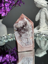 Load image into Gallery viewer, Druzy pink amethyst tower with amethyst 2950
