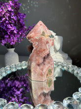 Load image into Gallery viewer, DOUBLE SIDED Druzy pink amethyst tower  2946 amethyst tower
