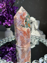 Load image into Gallery viewer, Druzy pink amethyst tower with amethyst 2945 amethyst tower
