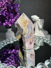 Load image into Gallery viewer, Druzy pink amethyst tower with amethyst 2947 amethyst tower
