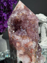 Load image into Gallery viewer, XL Druzy pink amethyst tower with amethyst 2944 amethyst tower
