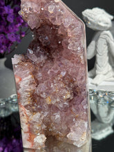 Load image into Gallery viewer, XL Druzy pink amethyst tower with amethyst 2944 amethyst tower
