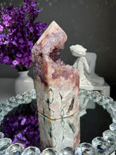 Load image into Gallery viewer, XL Druzy pink amethyst tower with amethyst 2944 amethyst tower
