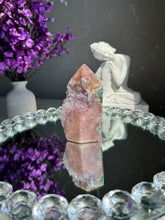 Load image into Gallery viewer, Druzy pink amethyst tower with amethyst 2949 amethyst tower
