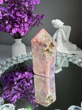 Load image into Gallery viewer, Druzy pink amethyst tower with amethyst 2949 amethyst tower
