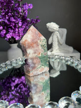 Load image into Gallery viewer, Druzy pink amethyst tower with amethyst 2948 amethyst tower
