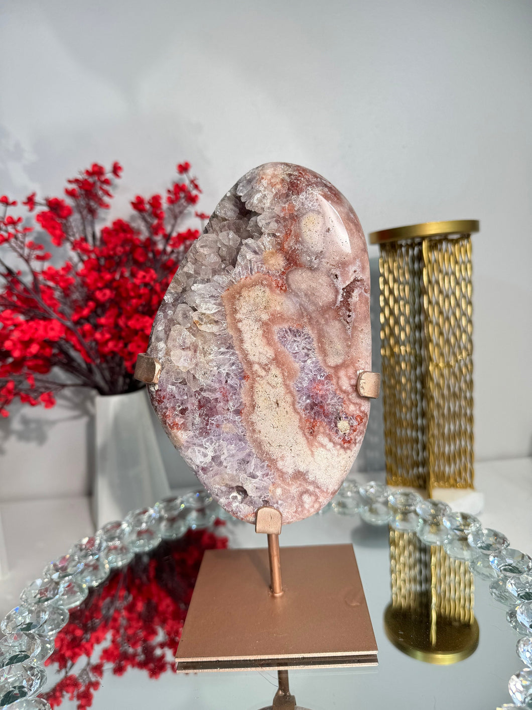 Pink Amethyst slab with amethyst 2907