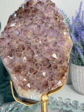 Load image into Gallery viewer, amethyst cluster with black agate banding 2829
