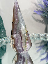 Load image into Gallery viewer, Druzy amethyst pendulum with jasper 2915
