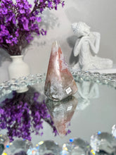 Load image into Gallery viewer, Coral rainbow amethyst pendulum 2915
