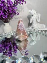 Load image into Gallery viewer, Coral rainbow amethyst pendulum 2915
