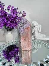 Load image into Gallery viewer, druzy pink amethyst tower with amethyst 2906
