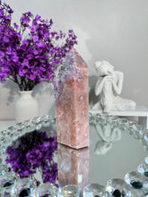 Load image into Gallery viewer, druzy pink amethyst tower with amethyst 2906
