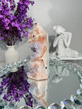 Load image into Gallery viewer, druzy pink amethyst tower with amethyst 2927
