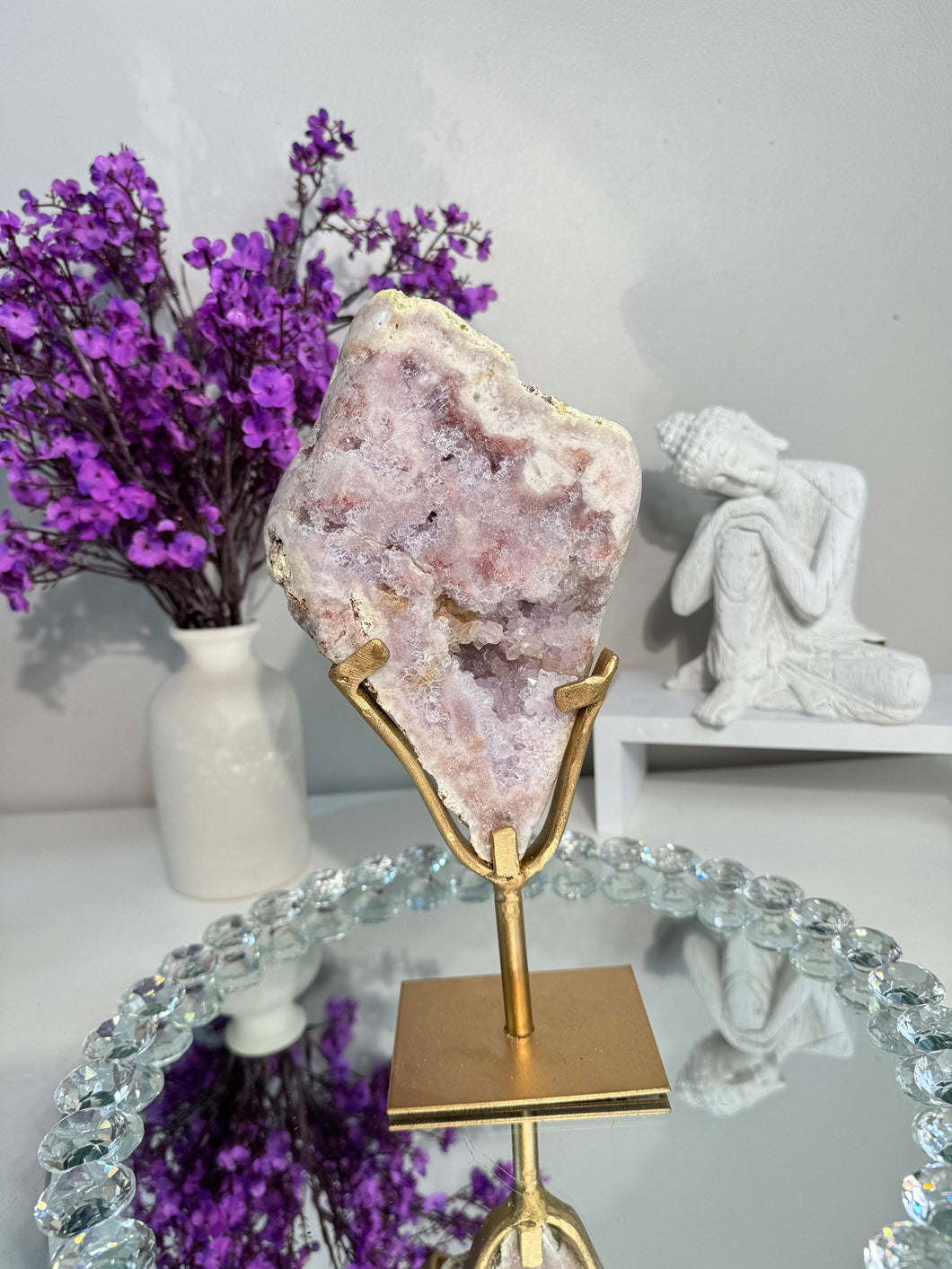 druzy pink amethyst slab with amethyst 2928