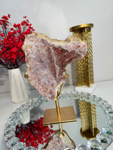 Load image into Gallery viewer, Red druzy pink amethyst slab 2927 red geode
