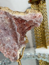 Load image into Gallery viewer, Red druzy pink amethyst slab 2927 red geode
