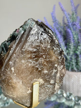 Load image into Gallery viewer, High quality Green tourmaline in smoky quartz with lepidolite 2962
