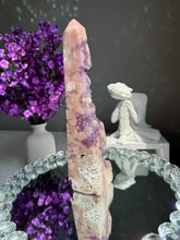 Load image into Gallery viewer, High quality Druzy pink amethyst with amethyst obelisk 2947
