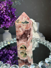 Load image into Gallery viewer, DOUBLE SIDED Druzy pink amethyst tower  2946 amethyst tower
