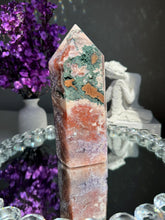 Load image into Gallery viewer, Druzy pink amethyst tower with amethyst 2945 amethyst tower
