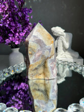 Load image into Gallery viewer, Druzy pink amethyst tower with amethyst 2947 amethyst tower
