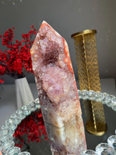Load image into Gallery viewer, Druzy Pink Amethyst Tower, 9" Crystal Point 2943
